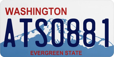 WA license plate ATS0881