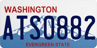 WA license plate ATS0882