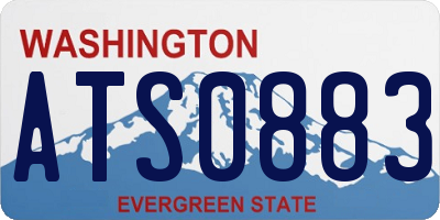 WA license plate ATS0883