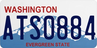 WA license plate ATS0884