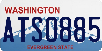 WA license plate ATS0885