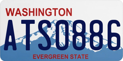 WA license plate ATS0886