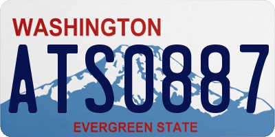 WA license plate ATS0887