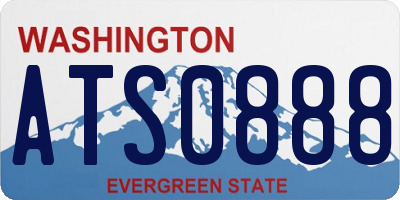 WA license plate ATS0888
