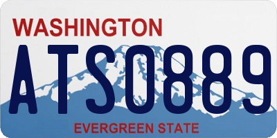 WA license plate ATS0889