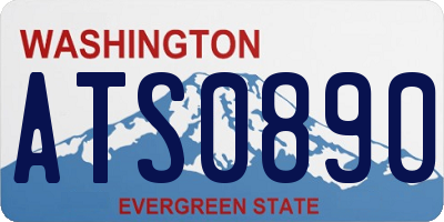 WA license plate ATS0890