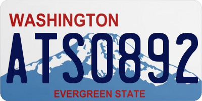 WA license plate ATS0892