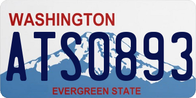 WA license plate ATS0893