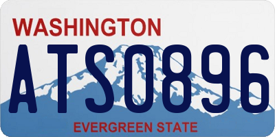 WA license plate ATS0896