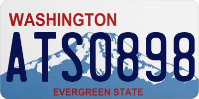 WA license plate ATS0898