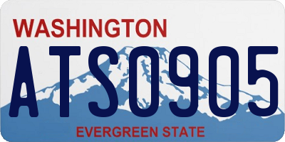 WA license plate ATS0905
