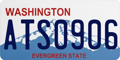 WA license plate ATS0906
