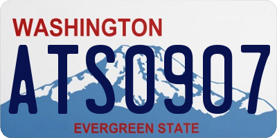 WA license plate ATS0907