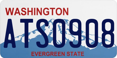 WA license plate ATS0908