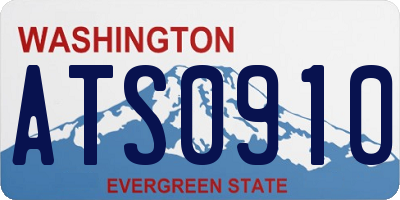 WA license plate ATS0910