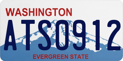 WA license plate ATS0912