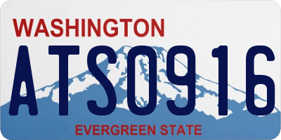 WA license plate ATS0916