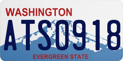 WA license plate ATS0918