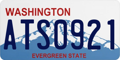 WA license plate ATS0921