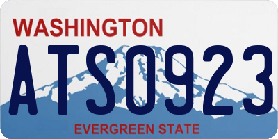 WA license plate ATS0923