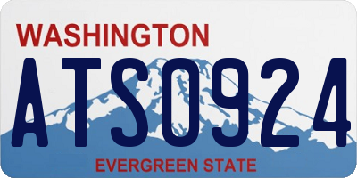 WA license plate ATS0924