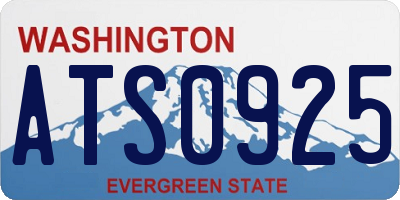 WA license plate ATS0925