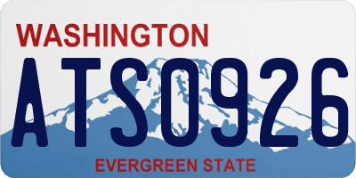 WA license plate ATS0926