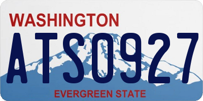 WA license plate ATS0927