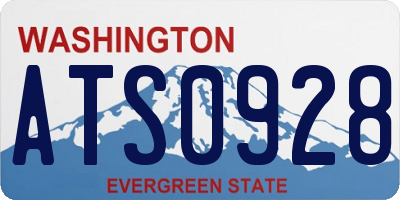 WA license plate ATS0928