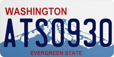 WA license plate ATS0930