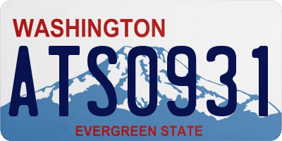 WA license plate ATS0931