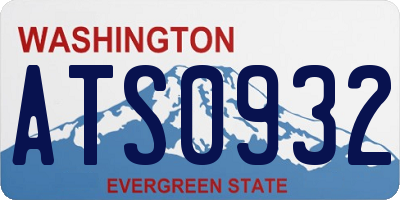 WA license plate ATS0932