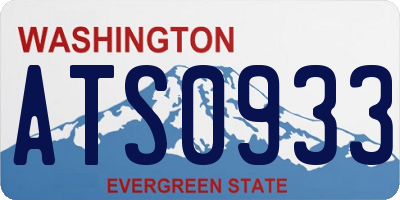 WA license plate ATS0933