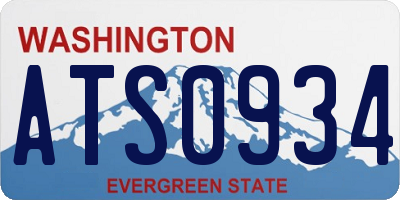 WA license plate ATS0934
