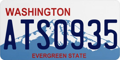 WA license plate ATS0935