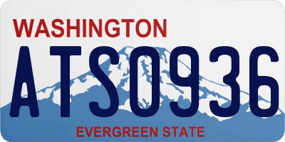 WA license plate ATS0936