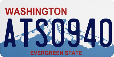 WA license plate ATS0940