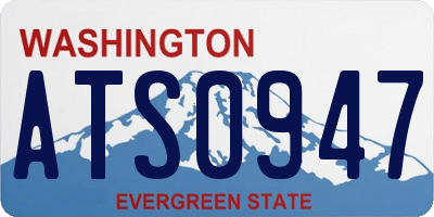 WA license plate ATS0947