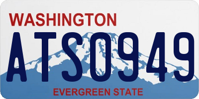 WA license plate ATS0949