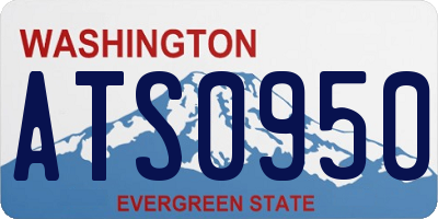 WA license plate ATS0950