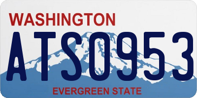 WA license plate ATS0953