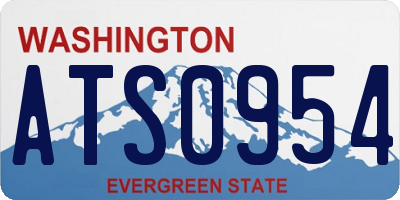WA license plate ATS0954