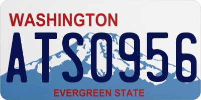 WA license plate ATS0956