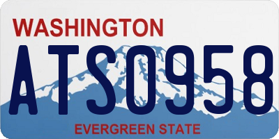WA license plate ATS0958