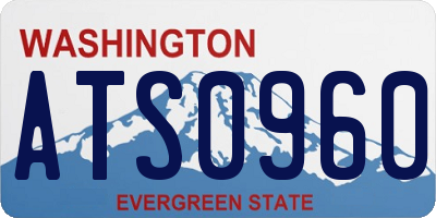 WA license plate ATS0960