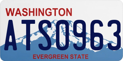 WA license plate ATS0963
