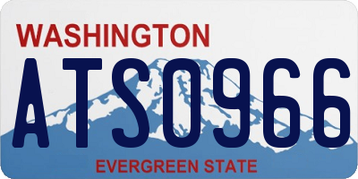 WA license plate ATS0966