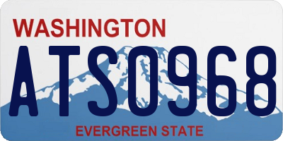 WA license plate ATS0968