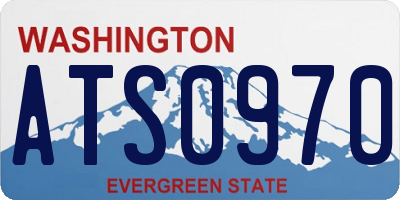 WA license plate ATS0970