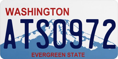 WA license plate ATS0972